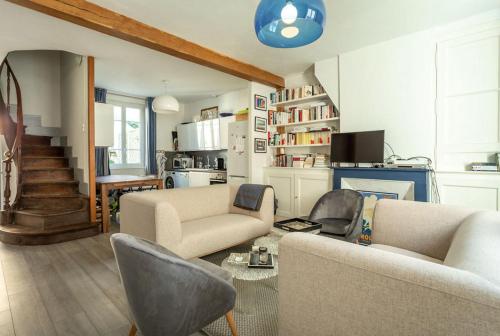 Grande maison de pecheur pour 10 terrasse parking