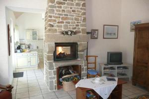 Granite stone house with fireplace, Plouguerneau
