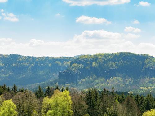 Holiday home right in the heart of Saxon Switzerland with garden pool and amazing view
