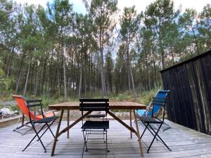 Immersion Forêt Cabane bois Lège Cap Ferret 1-4p