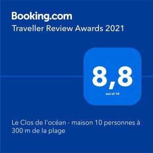 Le Clos de l'océan - maison 10 personnes à 300 m de la plage