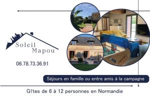 Maison de vacances Les gîtes de SoleilMapou, grande maison pour 12-15 personnes avec jardin, pétanque, baby foot, cheminée et barbecue 24 Rue Fernand Féron 76400 Ganzeville Normandie