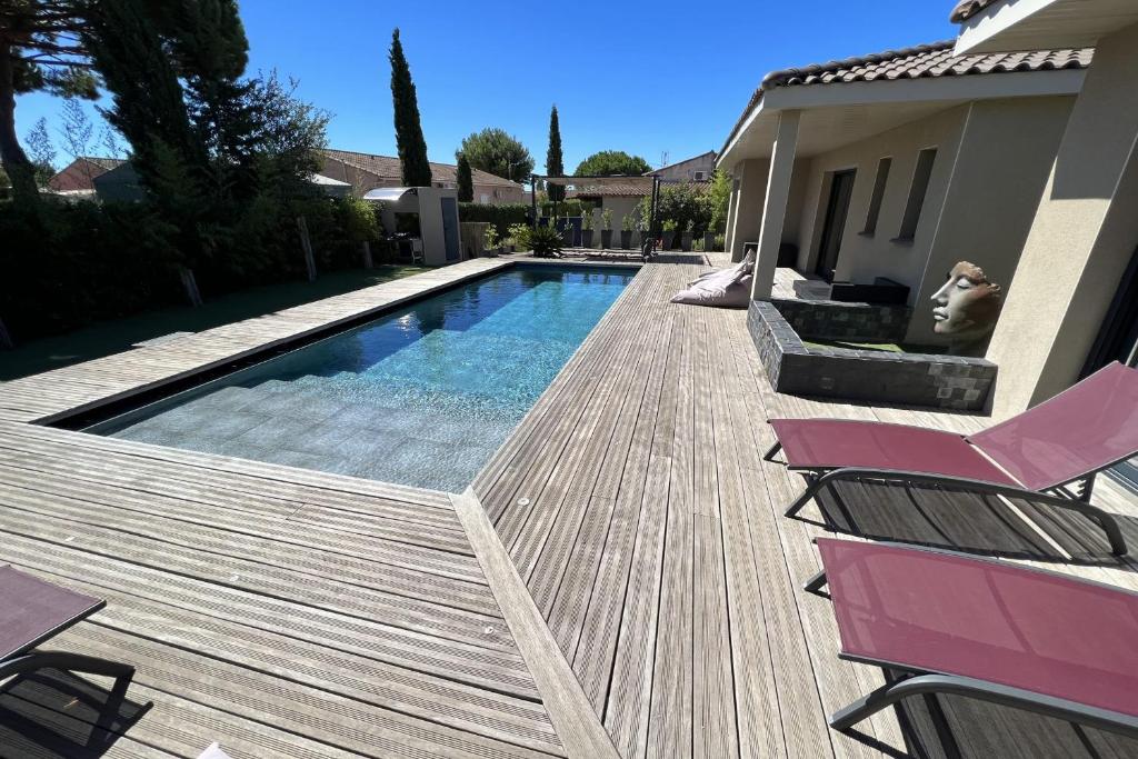 Maison de vacances Luxury Villa With Pool And Petanque Court 11 Chemin du Grand Tétras 34300 Le Grau-dʼAgde