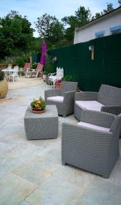 Maison de 2 chambres avec piscine privee jardin clos et wifi a Forcalqueiret