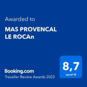 Maison de vacances MAS PROVENCAL LE ROCAn 3400 Avenue Joseph Vernet 84810 Aubignan Provence-Alpes-Côte d\'Azur