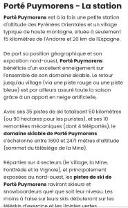 Montagne Ski Porté Puymorens GÎTE