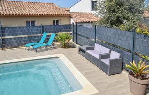 Nice home in Beaulieu with WiFi, Outdoor swimming pool and Swimming pool