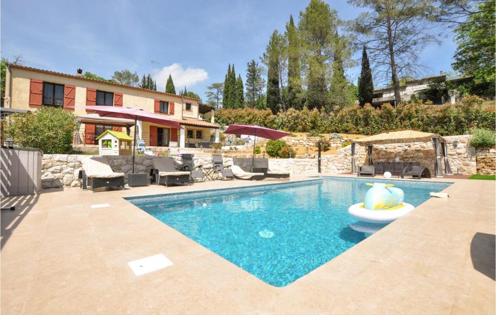 Nice home in Peymeinade with Outdoor swimming pool, Private swimming pool and 4 Bedrooms , 06530 Peymeinade