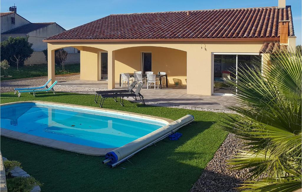 Maison de vacances Nice home in Quarante with 3 Bedrooms, WiFi and Outdoor swimming pool  34310 Quarante