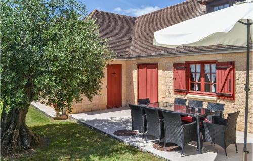 Nice home in St, Andre dAllas with 3 Bedrooms, WiFi and Outdoor swimming pool