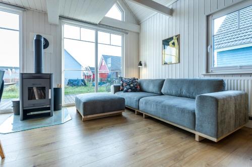 Nordische Lodge mit Hafenblick