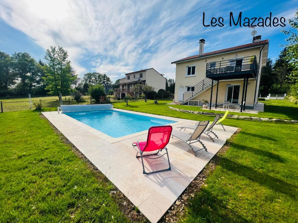 Maison de vacances Nouveauté 2022 Maison Les Mazades à 10 min Périgueux avec piscine chauffée 19 Route de Saint-Astier 24430 Annesse-et-Beaulieu