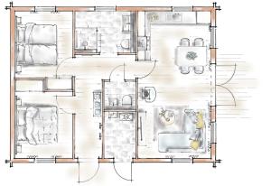 Ökologisches Holzblock-Ferienhaus 150 im Lauterdörfle zu vermieten - Neubau
