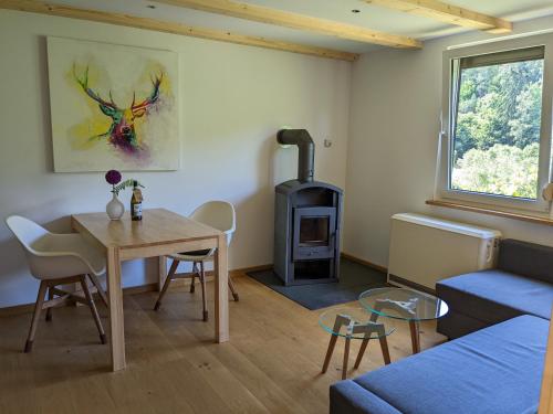 Sauna und Kamin im Ferienhaus Hellaberg II