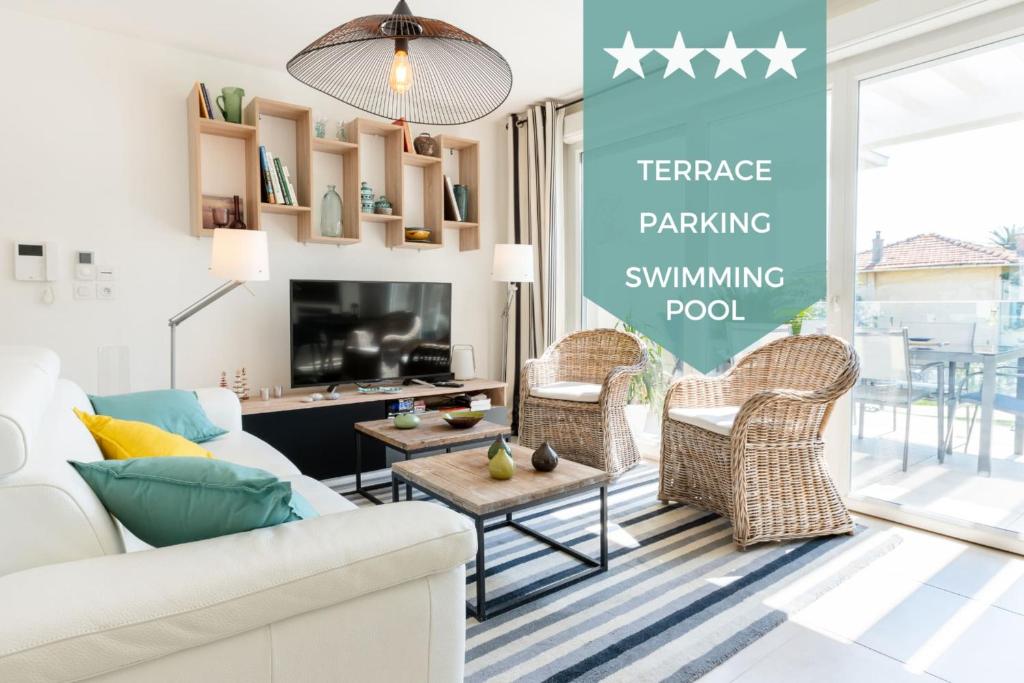 SERRENDY TERRACE SWIMMING-POOL PARKING NEW Close to beaches 16 avenue de la Liberté, 06220 Vallauris