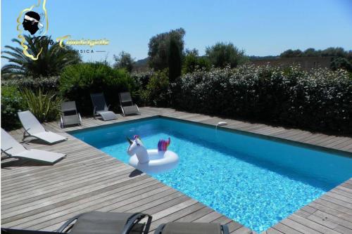 Maison de vacances T3 piscine jacuzzi privée 5 min Mer Sainte-Lucie-de-Porto-Vecchio france