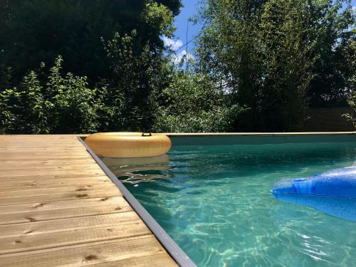 The Bamboo and Toffee Huts with Pool in Dordogne