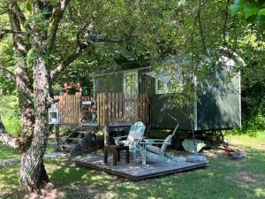The Bamboo and Toffee Huts with Pool in Dordogne