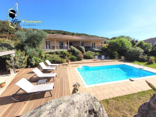 Villa 125m2 6/8 pers Trinité de Porto Vecchio Piscine