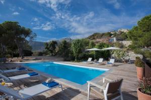 Villa in Calvi with swimming pool garden sea view and near the beach