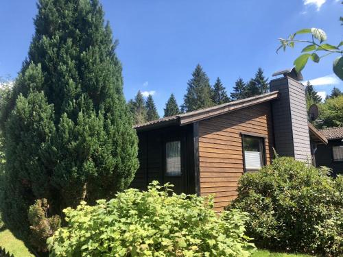 Wooden bungalow with oven, in Oberharz near a lake