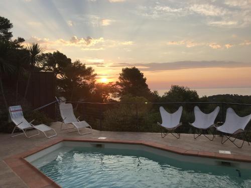 Maison Piscine Vue mer Bormes-les-Mimosas france