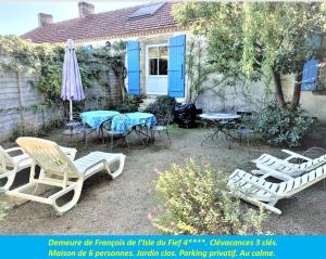 Fromentine La Joséphine 1828 Quatre Locations indépendantes au calme avec jardin clos 4 étoiles 3 Clévacances Classées au Patrimoine Bienvenue aux animaux
