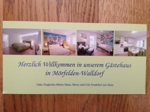 Maisons de vacances Gästehaus A und D Fischer Forsthausstrasse 29 a 64546 Mörfelden-Walldorf Hesse