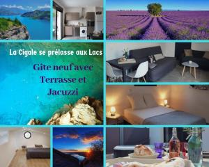 Maisons de vacances Verdon, La Cigale se prélasse aux Lacs du Verdon et dans le jacuzzi 181 Chemin Bas des Faïsses 83630 Régusse Provence-Alpes-Côte d\'Azur