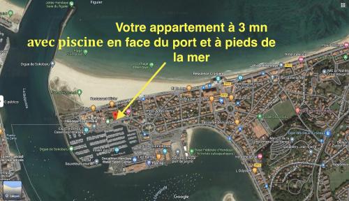Appartement Marina / Plage - Agréable T3 - 70m2 + 2 loggias 80B avenue des mimosasres Hendaye