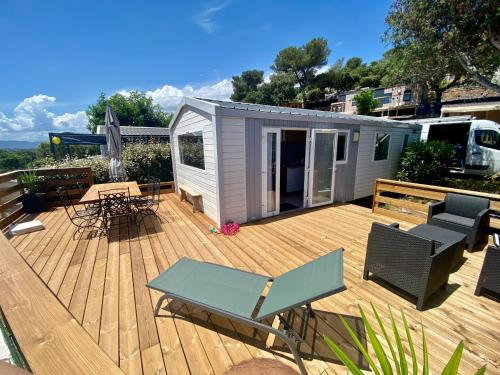 Mobilhome 6 places vue mer Drammont france