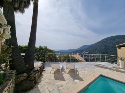 Mountain Beach Villa with panorama view & private pool & sun terrasse Cavalaire-sur-Mer france