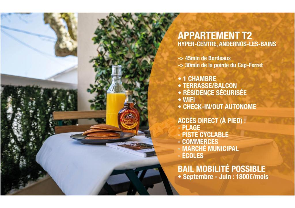 Appartement NOUVEAU ! ANDERNOS CENTRE-VILLE, 6 Voyageurs 121 Boulevard de la République, 33510 Andernos-les-Bains