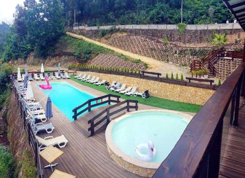 One bedroom chalet with shared pool balcony and wifi at Branca Albergaria a Velha Fradelos portugal