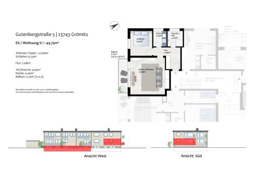 Appartement Ostsee-Quartier 2 Gutenbergstraße 5 APPARTO Grömitz Gutenbergstraße 5 Grömitz