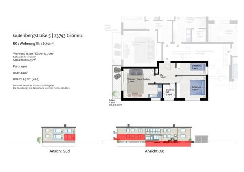 Appartement Ostsee-Quartier 3 Gutenbergstraße 5 APPARTO Grömitz Gutenbergstraße 5 Grömitz