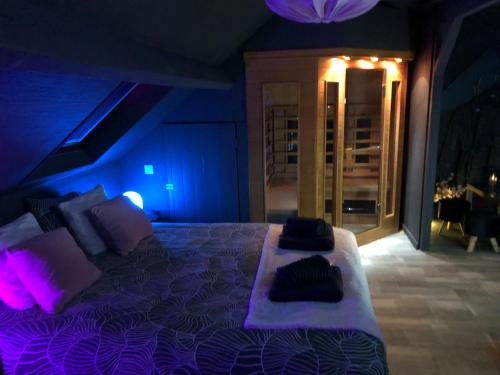 PAUSE NATURE Chambre avec SPA, SAUNA, HAMMAM SHOWER et STREAMING Sorbais france