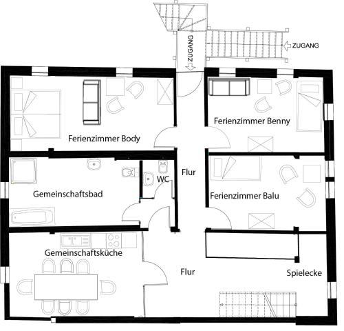 Séjour chez l'habitant Pferdehof am Burgsberg, Ferienzimmer, Monteurzimmer Wiesenweg 8 Seifhennersdorf