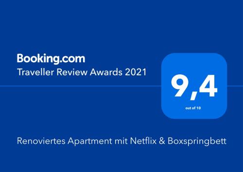 Renoviertes Apartment mit Netflix, Boxspringbett & Parkplatz Bad Oeynhausen allemagne