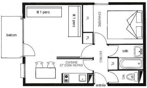 Résidence Les Aollets - 2 Pièces pour 4 Personnes 154 Aime-La-Plagne france