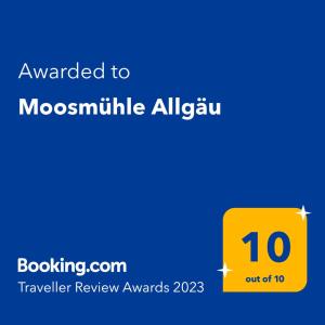 Séjour à la campagne Moosmühle Allgäu Moosmuhle 2 87496 Untrasried Bavière