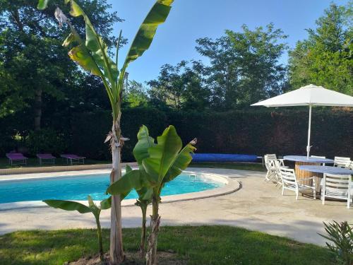 Chez Celine et Philippe chambre Marie dans propriété de charme avec piscine