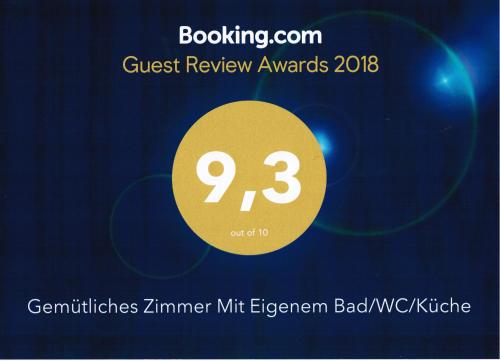 Gemütliches Zimmer mit eigenem Bad/WC/Küche