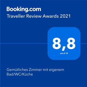 Gemütliches Zimmer mit eigenem Bad/WC/Küche