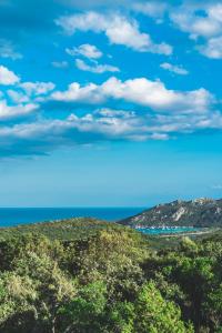 Sublime vue sur mer et montagne