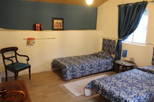 Twin room in a farm