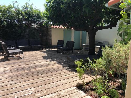 studio avec terrasse et jardin à 3 minutes à pied de la plage Canet-en-Roussillon france