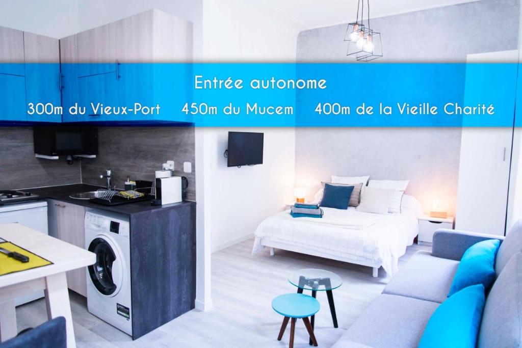 Appartement Studio Cathédrale Vieux-Port - Mucem - Vieille Charité 2e étage DROITE 6 Rue de la Cathédrale, 13002 Marseille