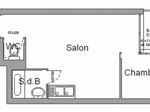 Appartement Studio Chamrousse, 1 pièce, 4 personnes - FR-1-340-95 1164 Route De La Croisette -  - Roche Beranger Chamrousse