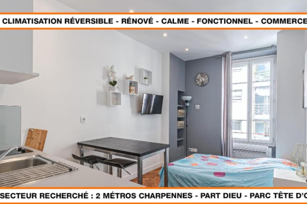 Appartement Studio climatisé Villeurbanne 44 Rue Jean-Claude Vivant, 69100 Villeurbanne
